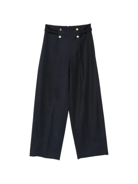 SANDRO Winslow button-embellished wide-leg trousers