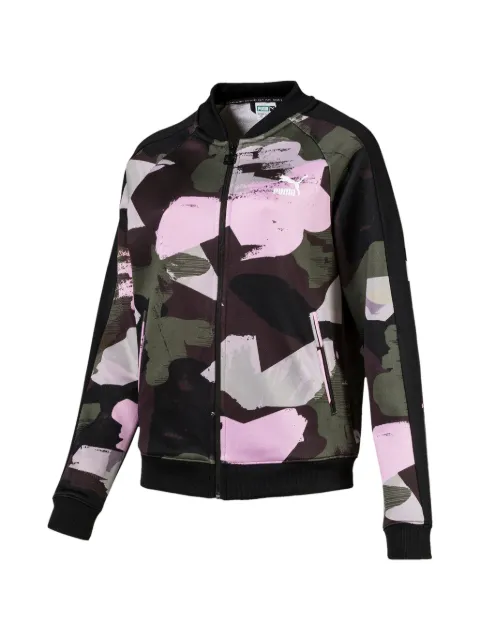 PUMA camouflage-print full-zip sweatshirt