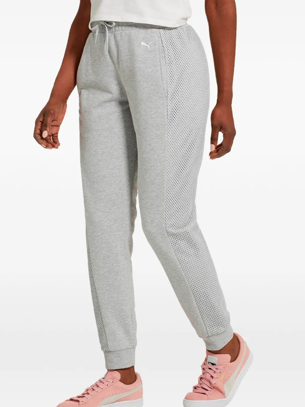 PUMA Chase trainingsbroek met mesh vlak Grijs
