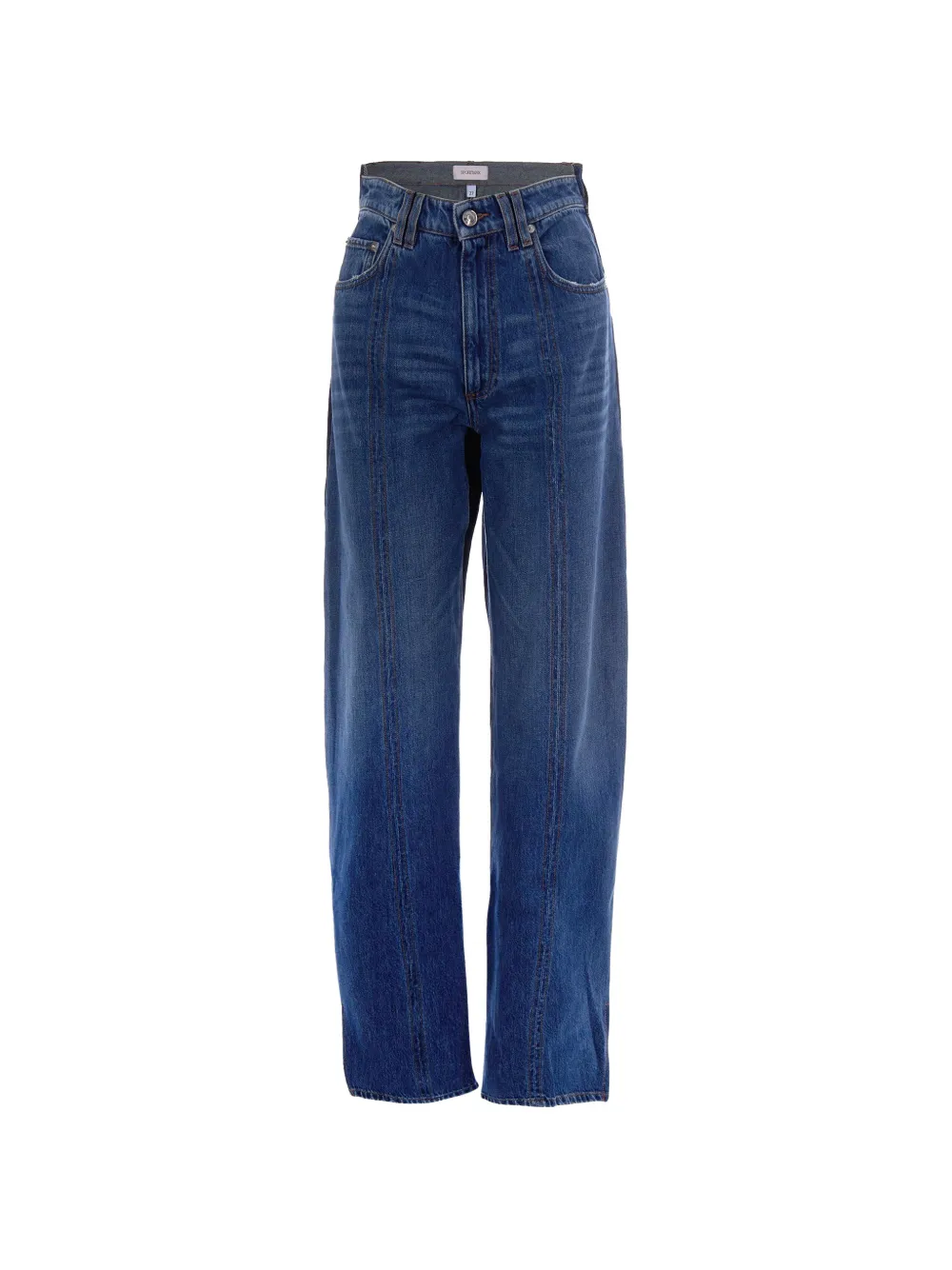 Sportmax panelled high-waisted jeans - Blu