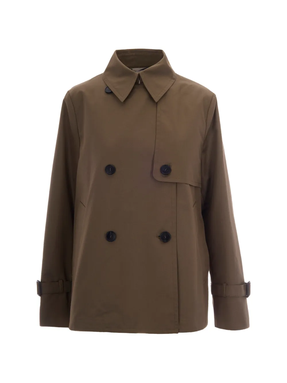 Max Mara double-breasted storm-flap coat - Braun