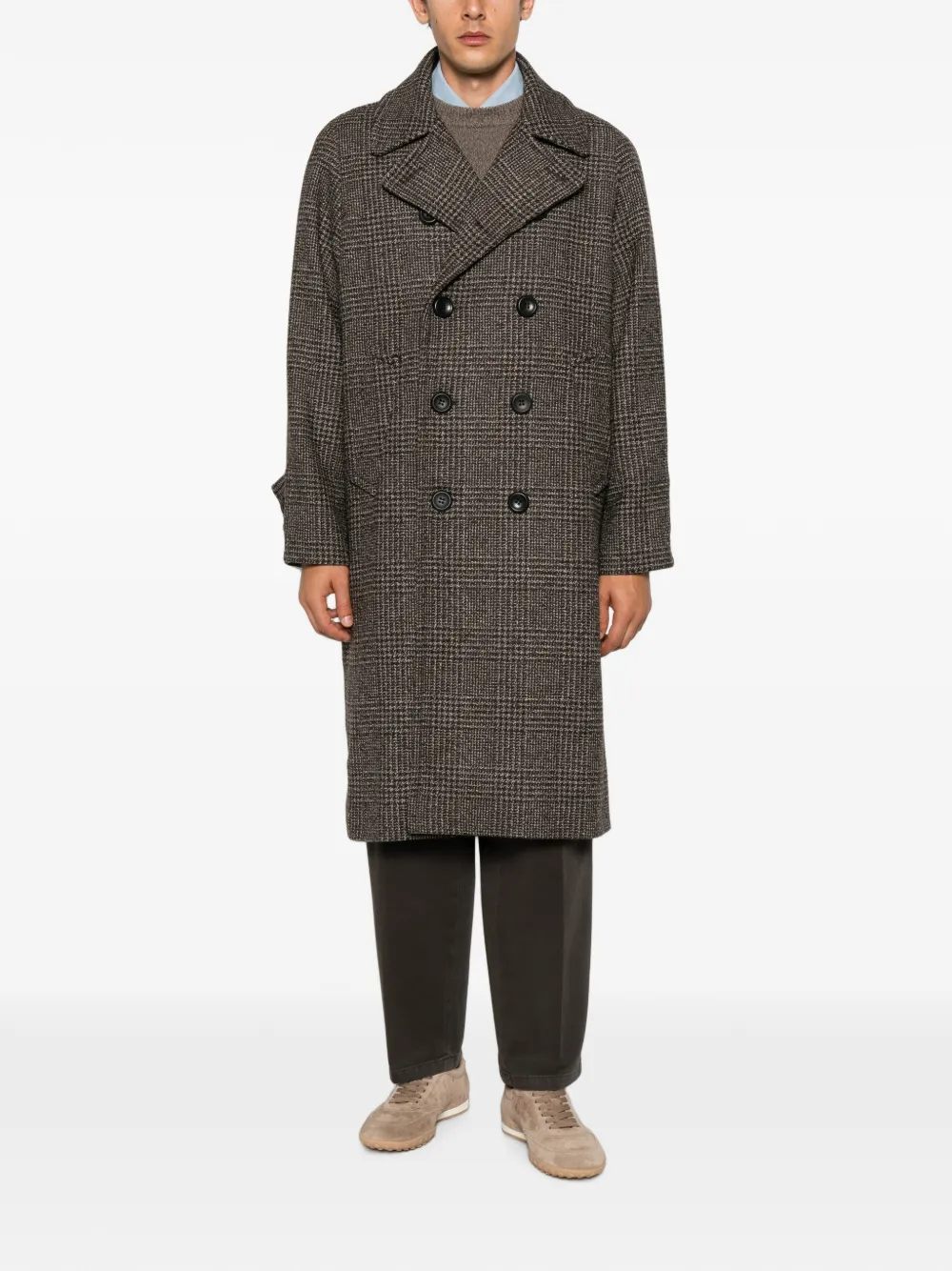 SANDRO Geruite jas Bruin