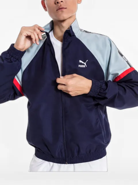 PUMA XTG logo-tape zip-up sport jacket 