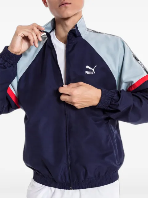 PUMA XTG logo-tape zip-up sport jacket 