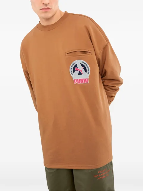 PUMA Han Crew logo-patch sweatshirt