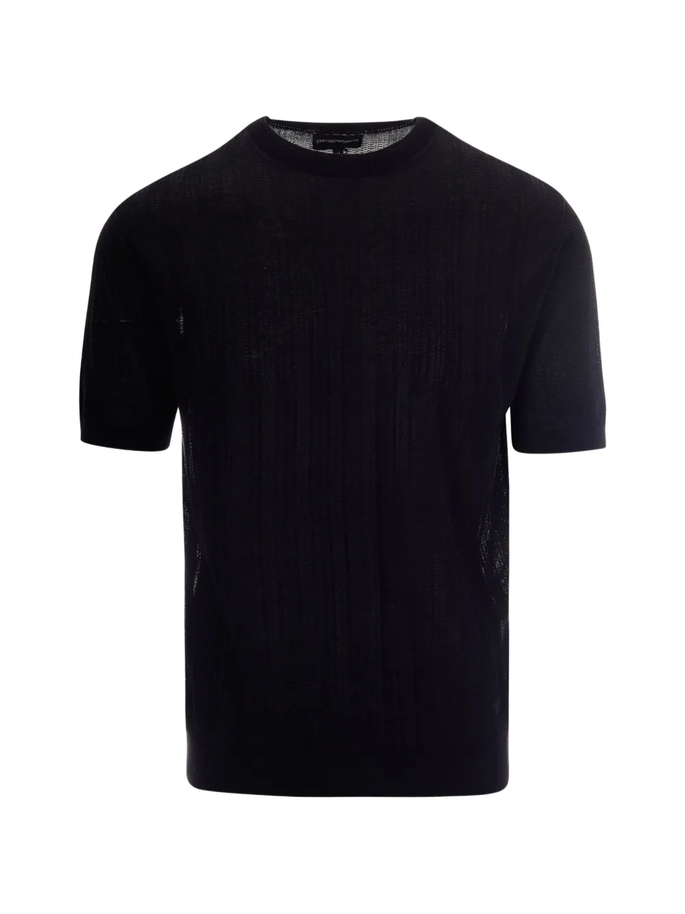 Emporio Armani ribbed-knit T-shirt - Schwarz