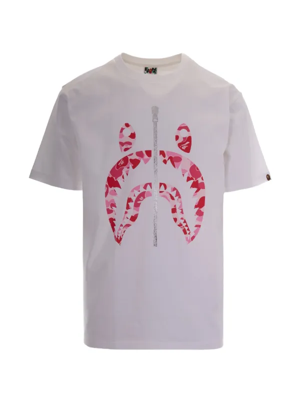 A BATHING APE® Shark カモフラージュ Tシャツ | ホワイト | FARFETCH JP
