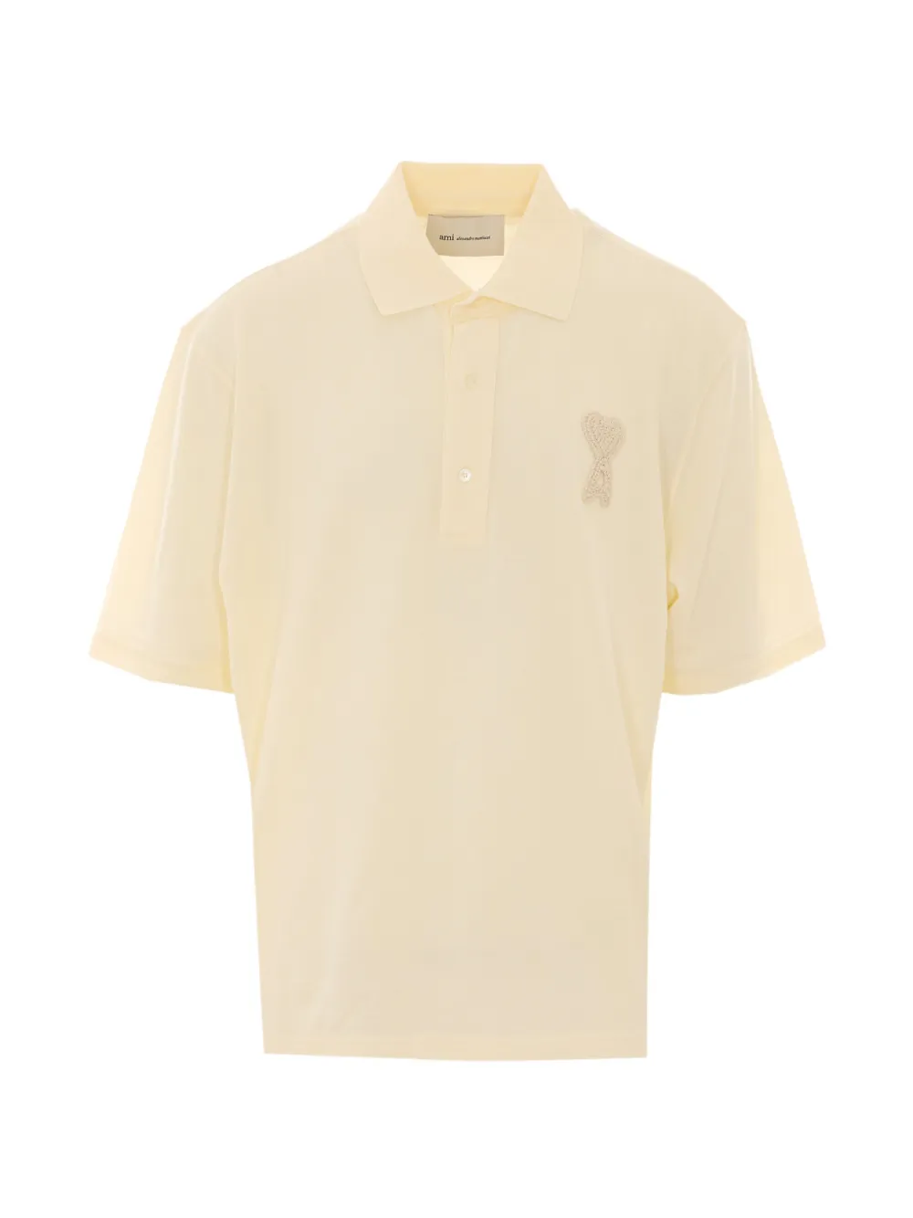 AMI Paris Ami De Coeur embroidered polo shirt - Giallo