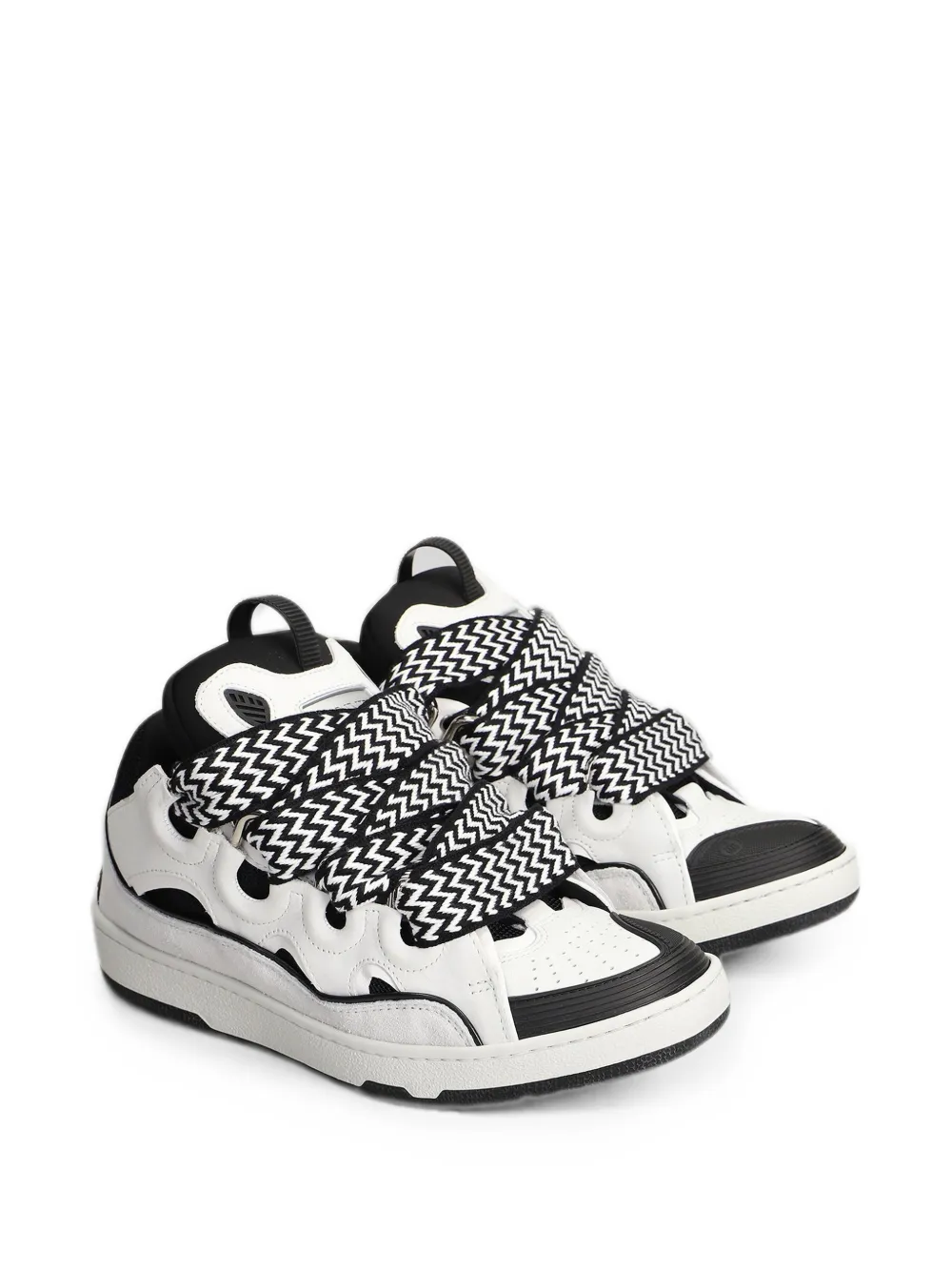 Lanvin Curb leather sneakers Wit