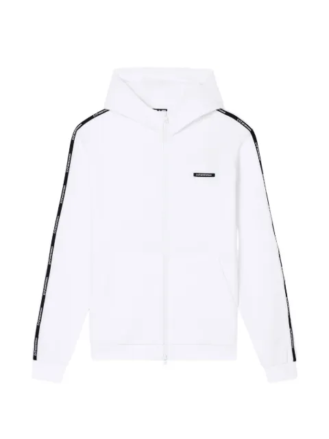 Ea7 Emporio Armani hoodie con franja del logo y cierre