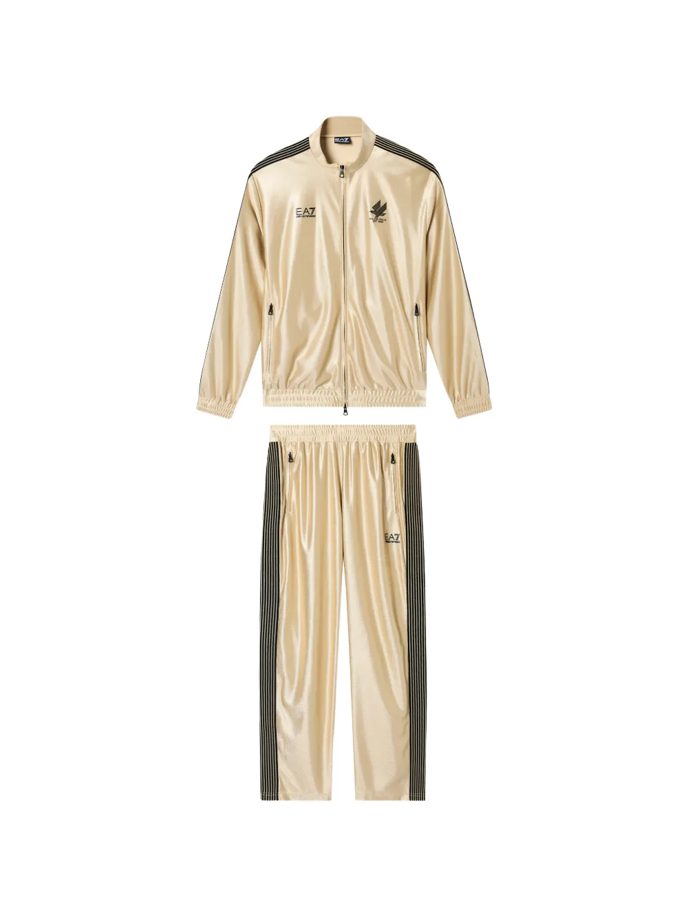 Ea7 Emporio Armani logo-detail tracksuit - Oro