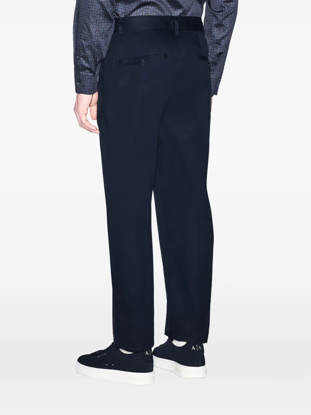 Armani Exchange Geplooide pantalon Blauw