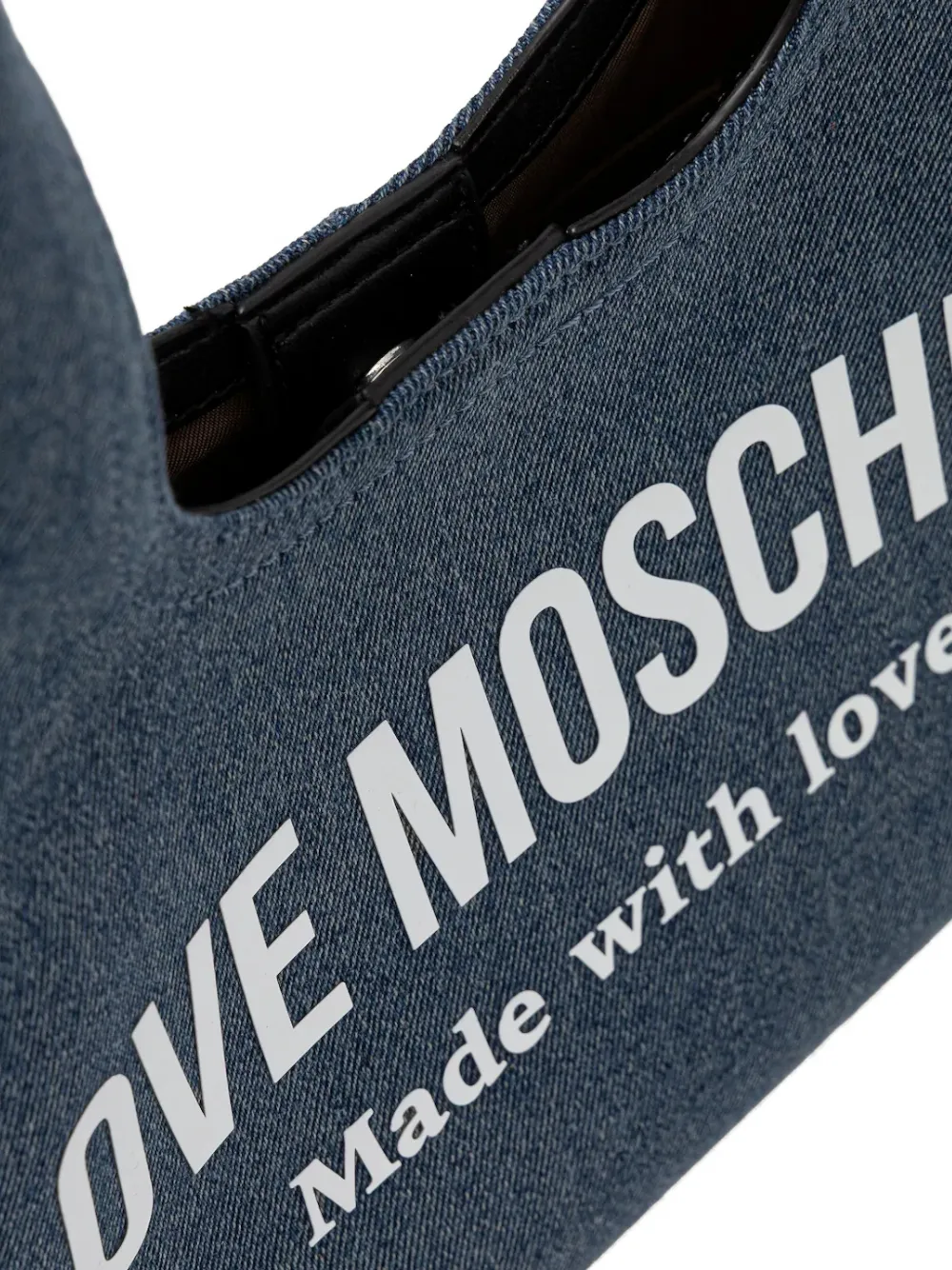 Love Moschino Shopper met logoprint Blauw