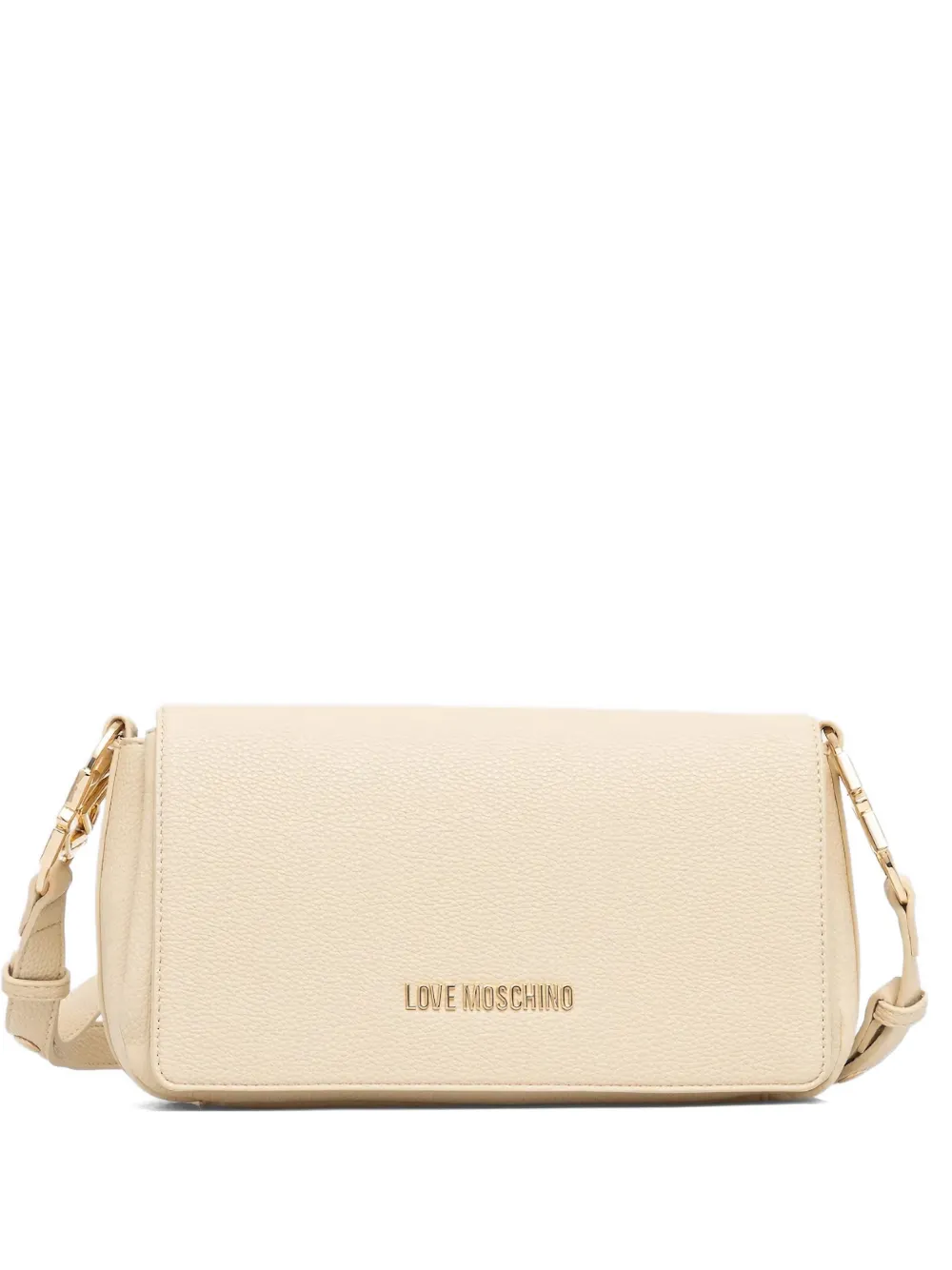 Love Moschino logo-plaque shoulder bag - Toni neutri