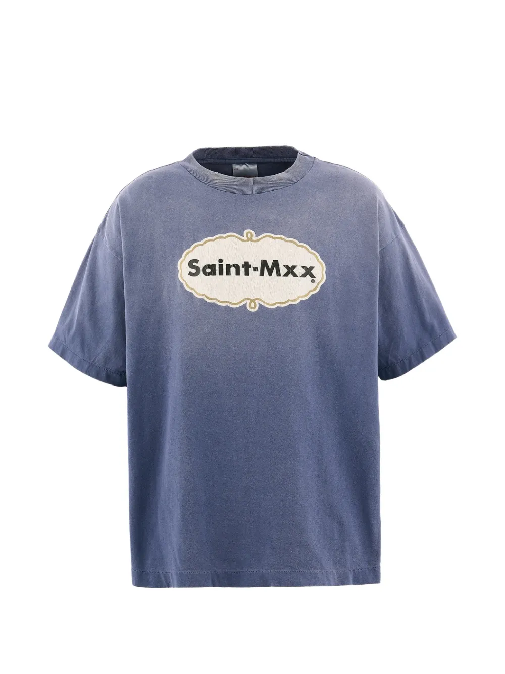 SAINT MXXXXXX logo-print T-shirt - Blu