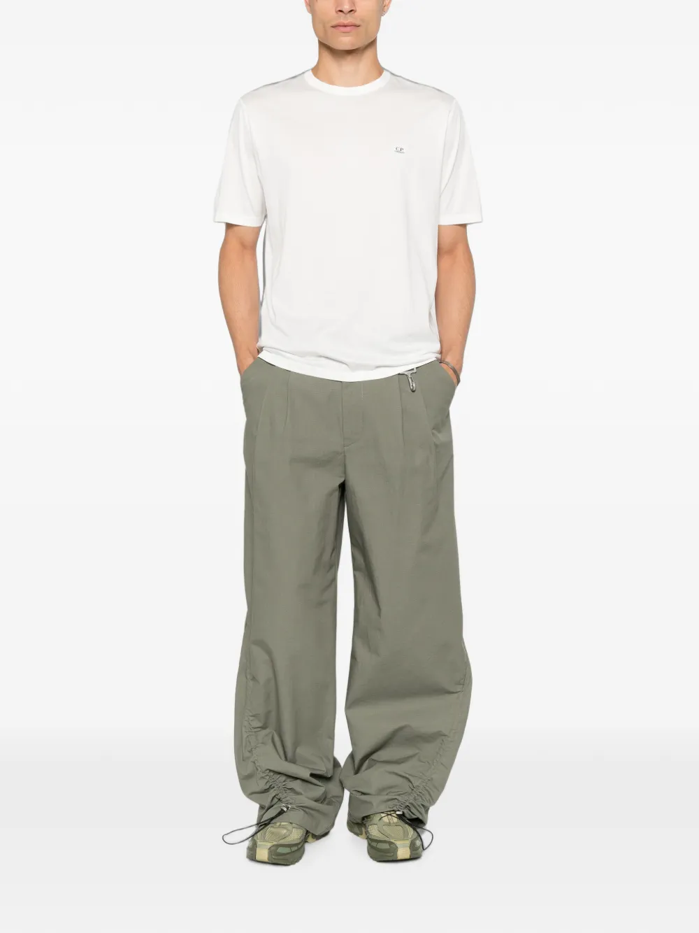 C.P. Company T-shirt met logopatch Wit