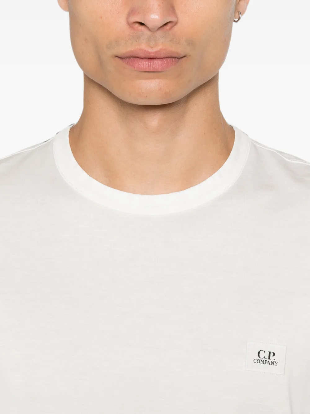 C.P. Company T-shirt met logopatch Wit