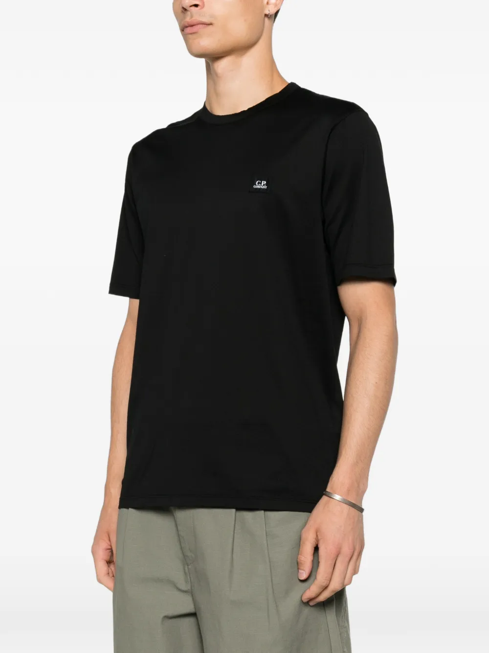 C.P. Company T-shirt met logopatch Zwart