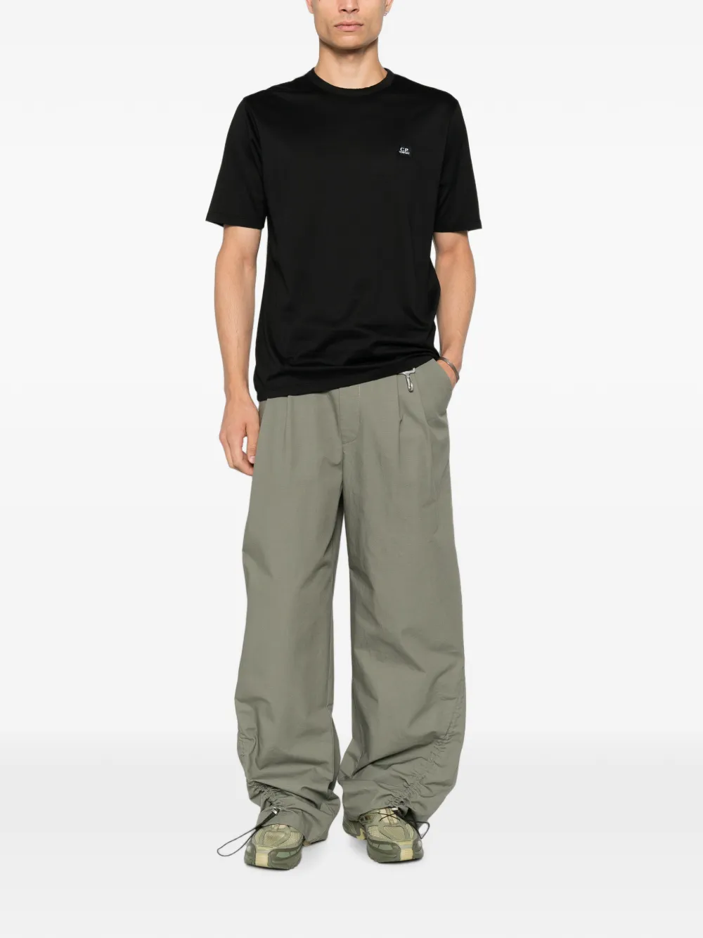 C.P. Company T-shirt met logopatch Zwart