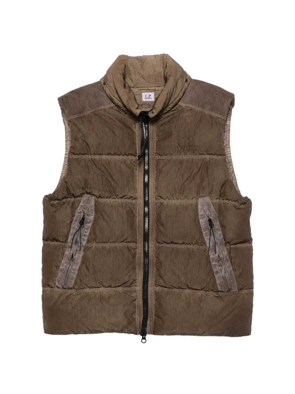 C.P. Company Eco-Chrome R hooded gilet - Marrone