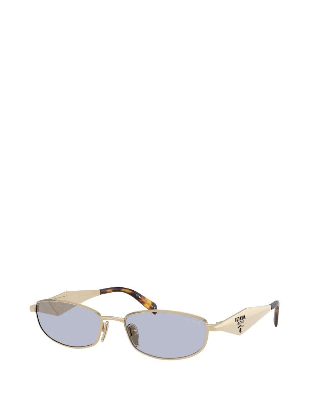 Prada Eyewear Zonnebril met logoplakkaat Goud