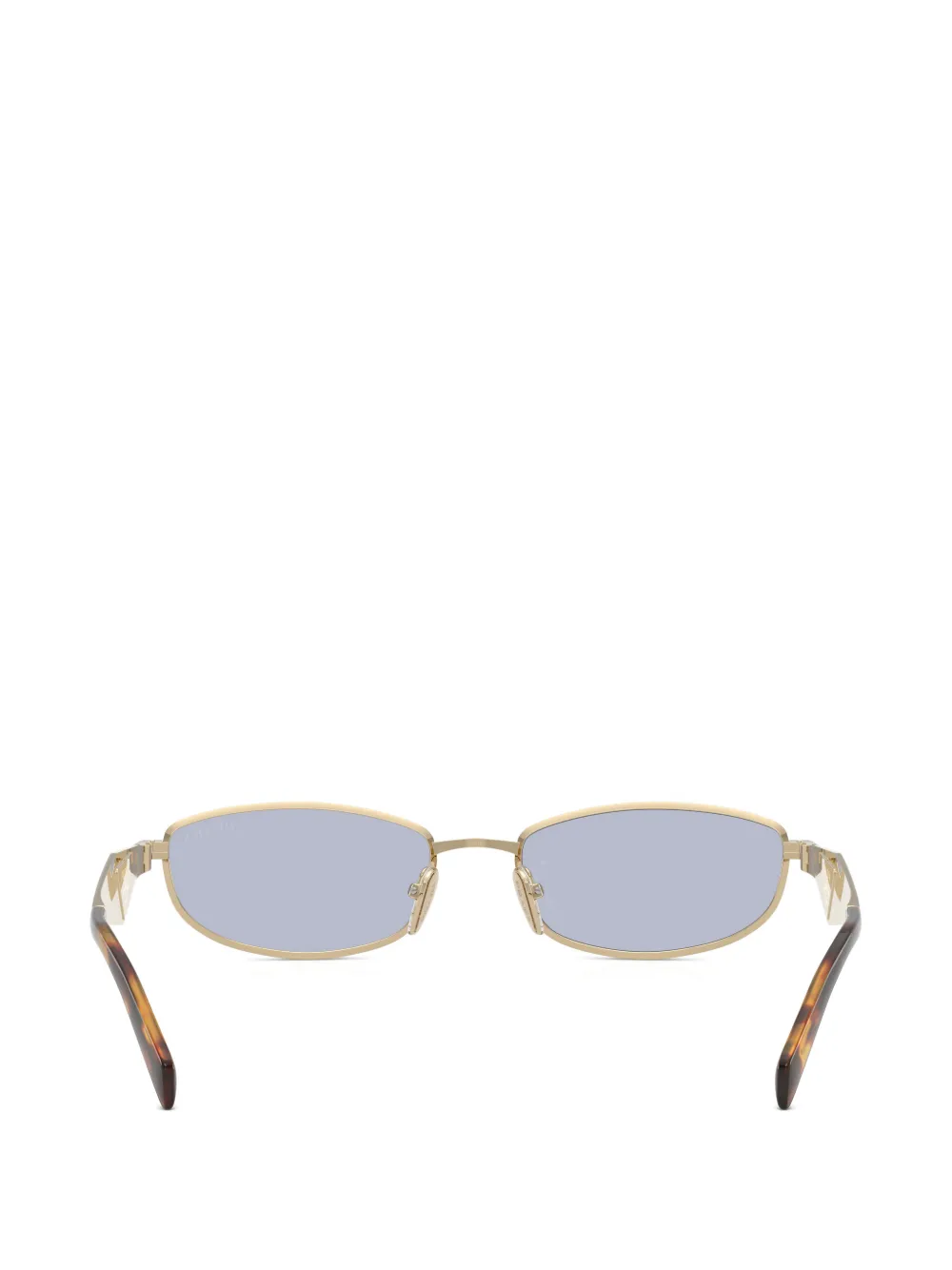 Prada Eyewear Zonnebril met logoplakkaat Goud