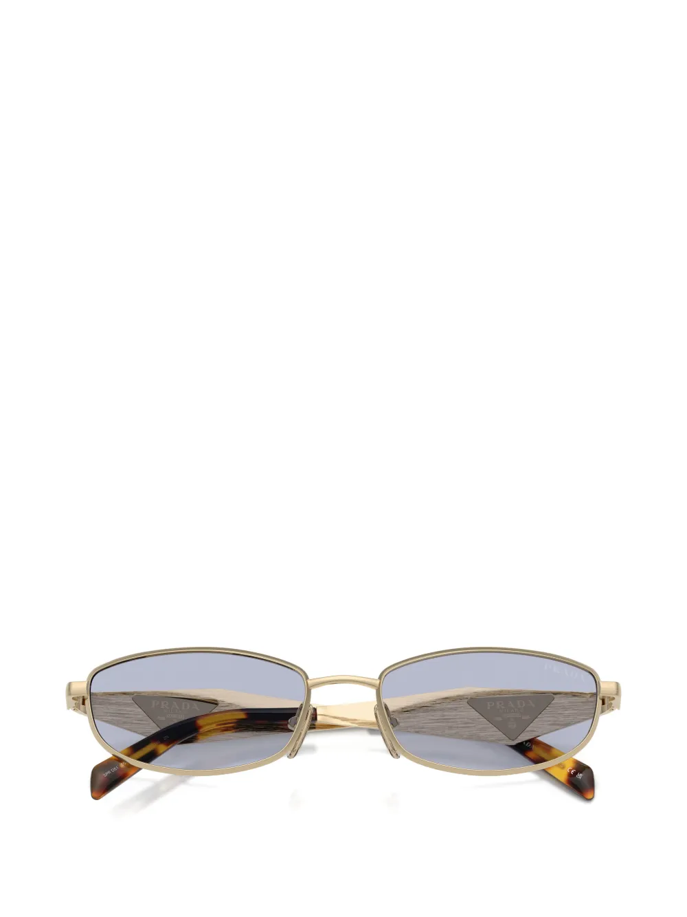 Prada Eyewear Zonnebril met logoplakkaat Goud