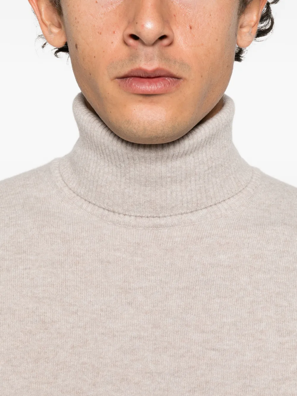 Daniele Fiesoli roll-neck knitted sweater Beige