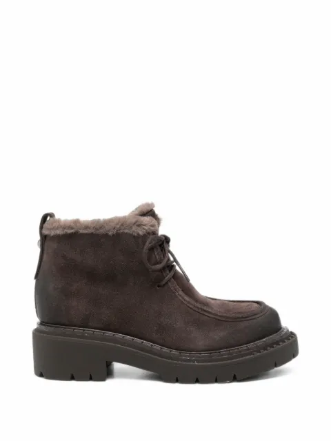 Ash Demi faux-fur trim lace-up boots