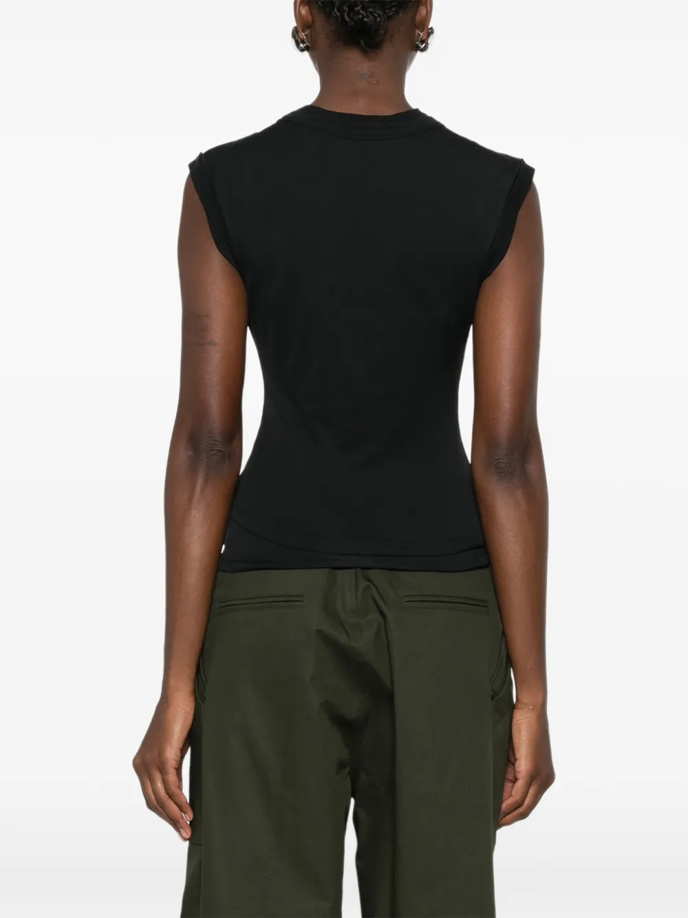 Alexander Wang T-shirt met gedraaid detail Zwart