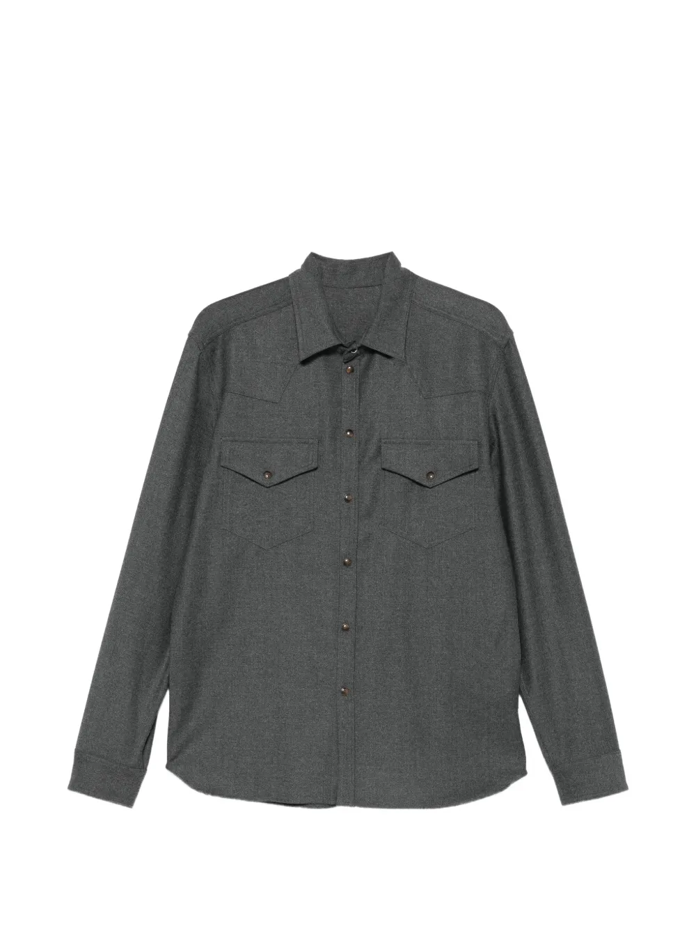 Nine In The Morning Tobia Western-yoke button-up shirt - Grey