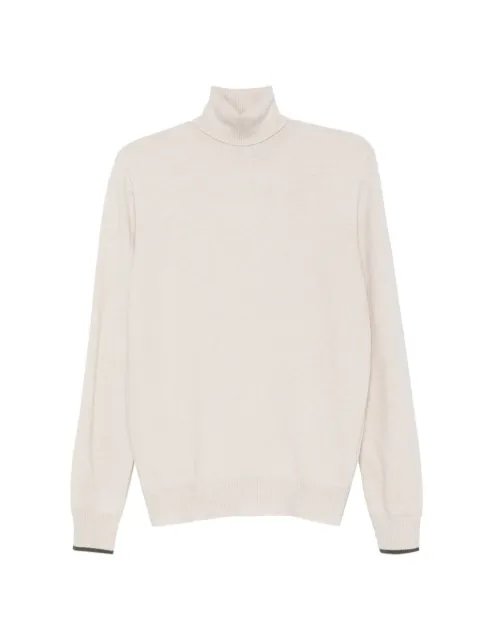 ALPHA STUDIO roll-neck ribbed-trim sweater