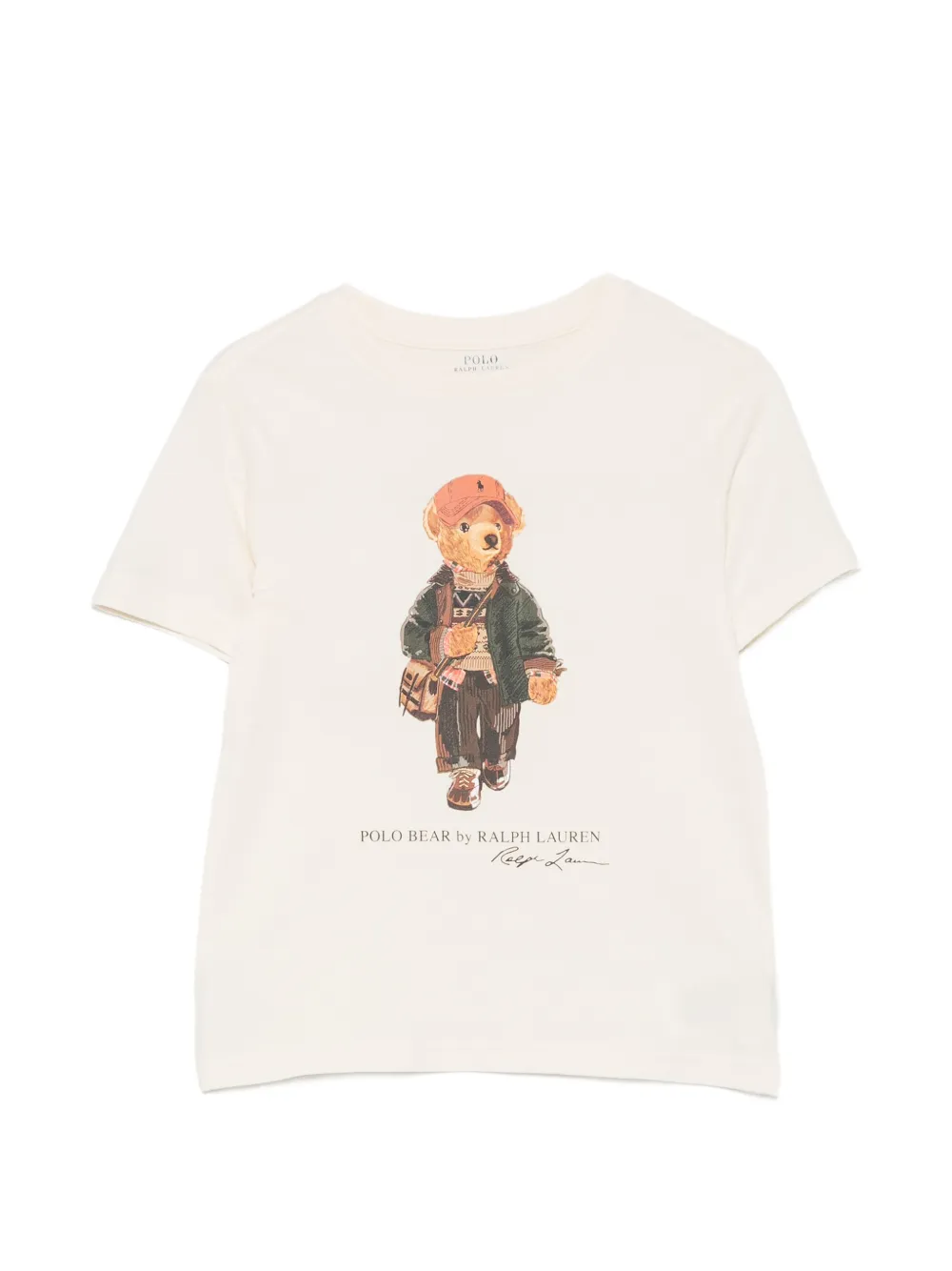 POLO RALPH LAUREN KIDS Polo Bear graphic T-shirt - Toni neutri