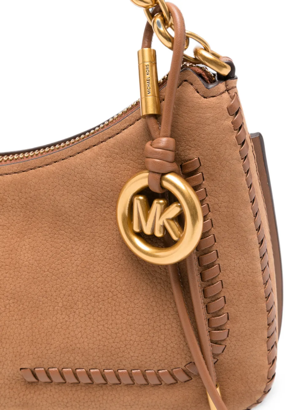 Michael Kors Schoudertas met kettinghengsel en afwerking Bruin