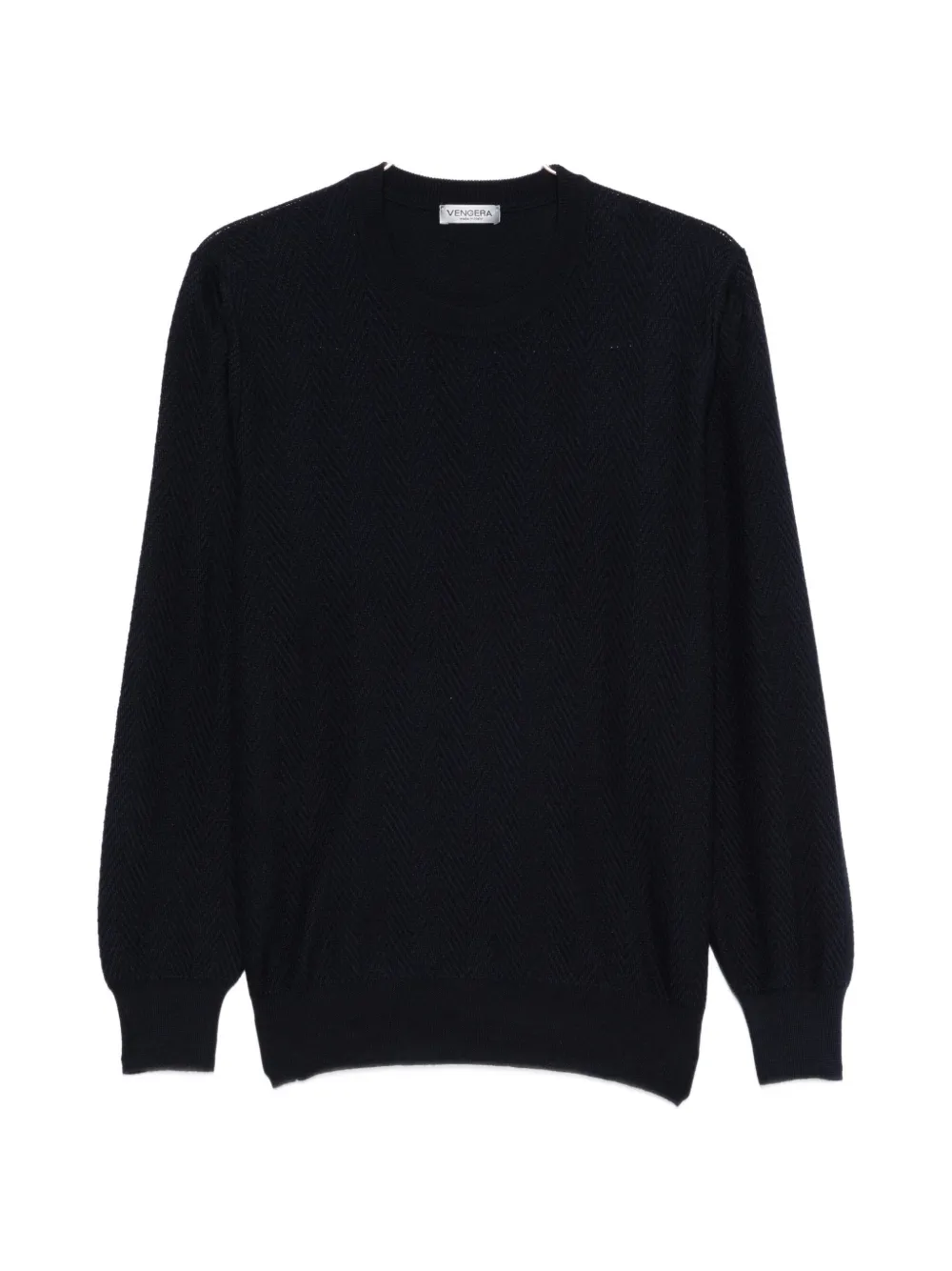 Vengera textured-knit virgin wool sweater - Blau