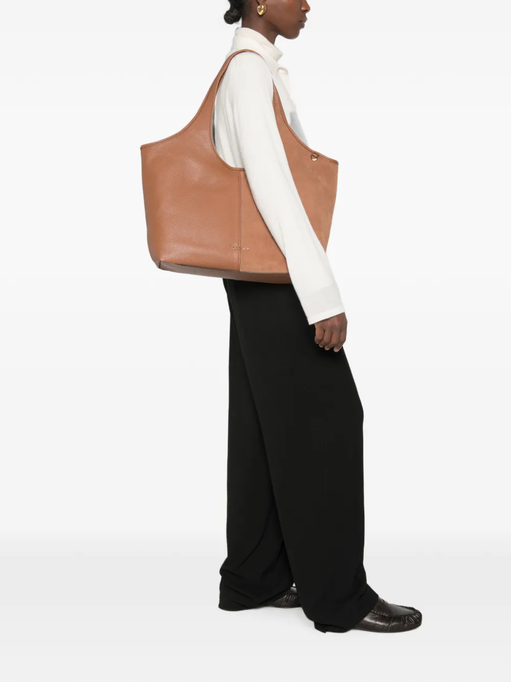 Michael Kors Grote Henly leren shopper Bruin