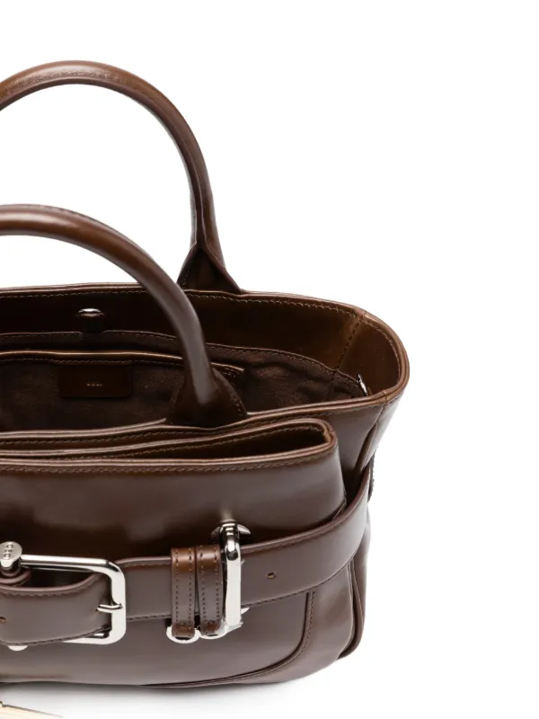 Osoi Mini Brocle Leather Tote Bag | Brown | FARFETCH