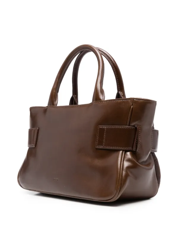 Osoi Mini Brocle Leather Tote Bag | Brown | FARFETCH