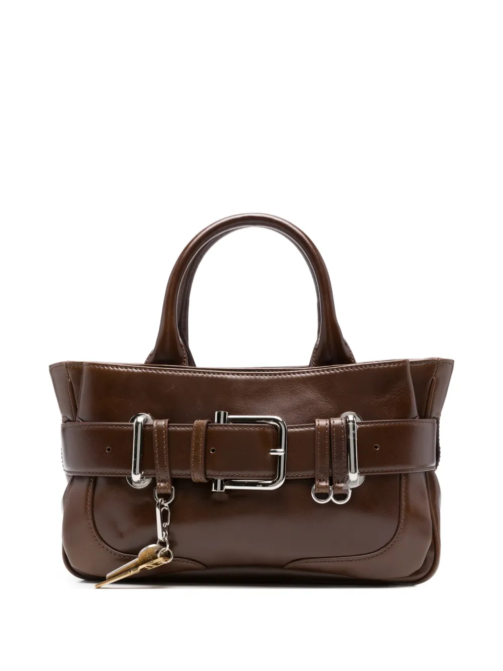 Osoi mini Brocle leather tote bag - Brown