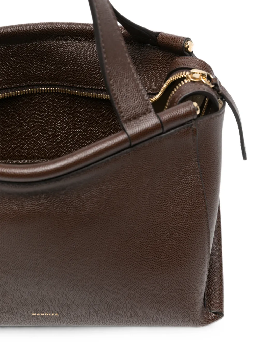 Wandler Leren schoudertas Bruin