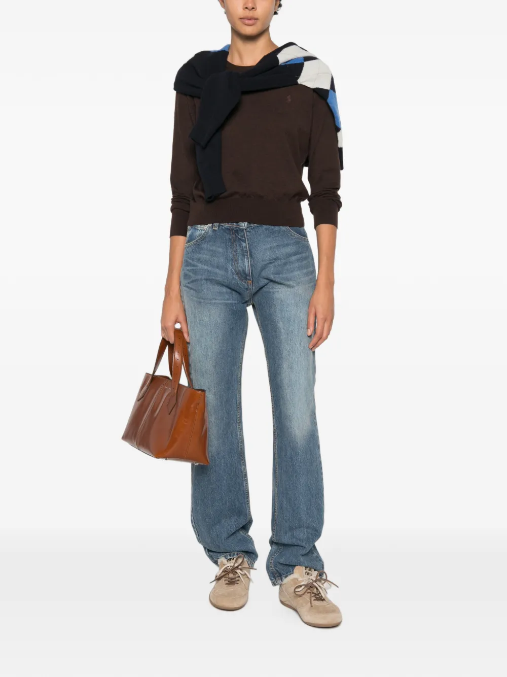 Polo Ralph Lauren Trui met geborduurd logo Bruin