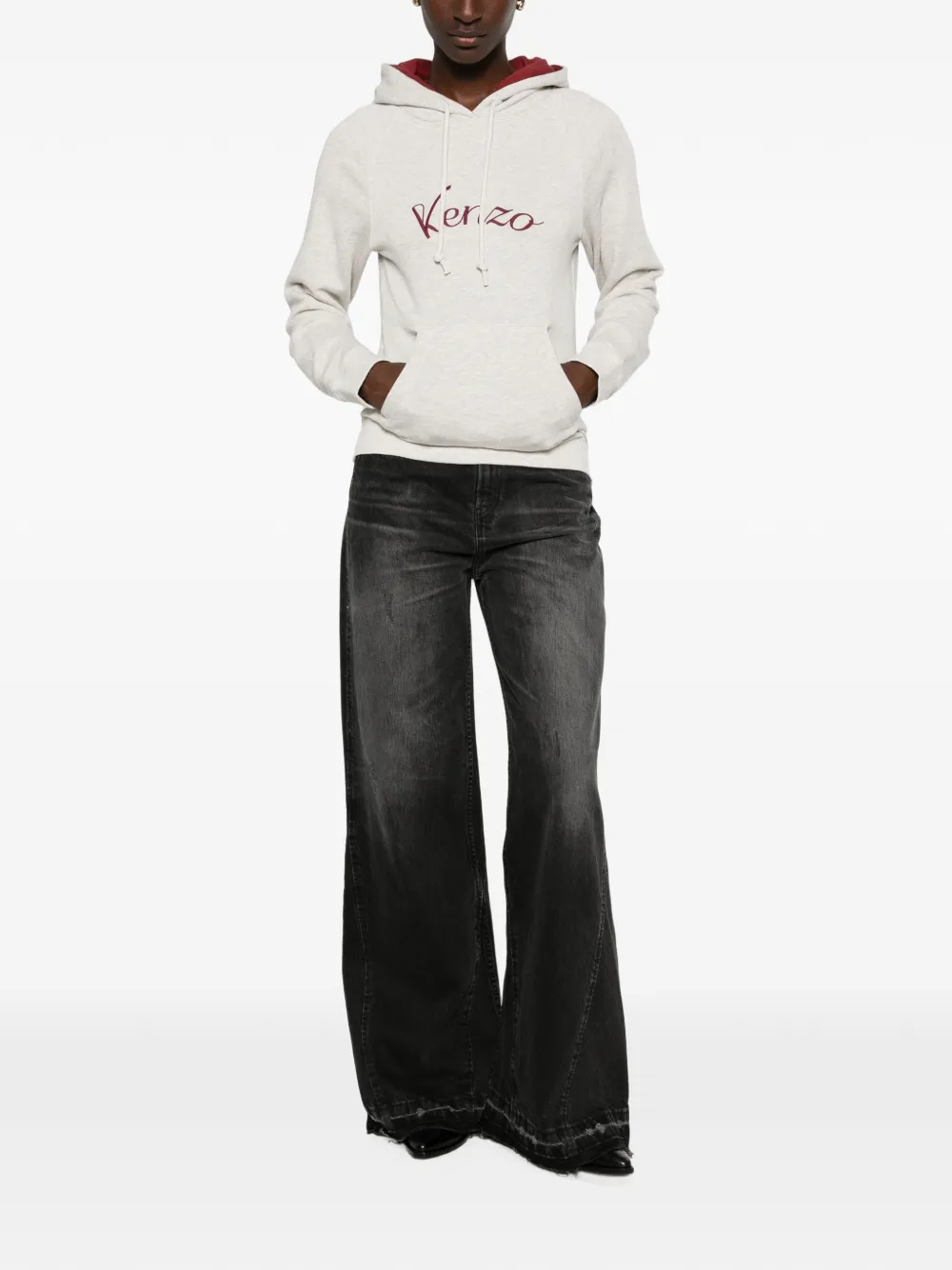 LOIS JEANS Skater Flare distressed flared jeans