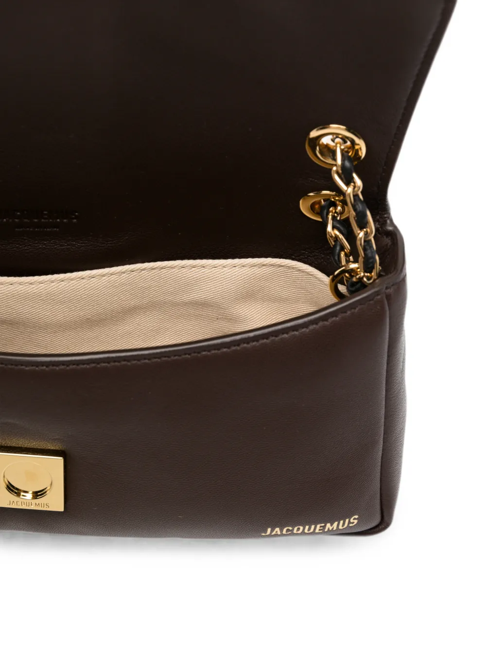 Jacquemus The Bambino Chaîne schoudertas Bruin