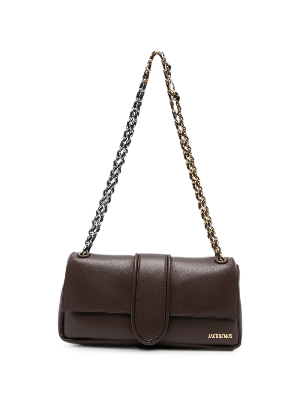 Jacquemus logo-plaque chain-link shoulder bag - Braun