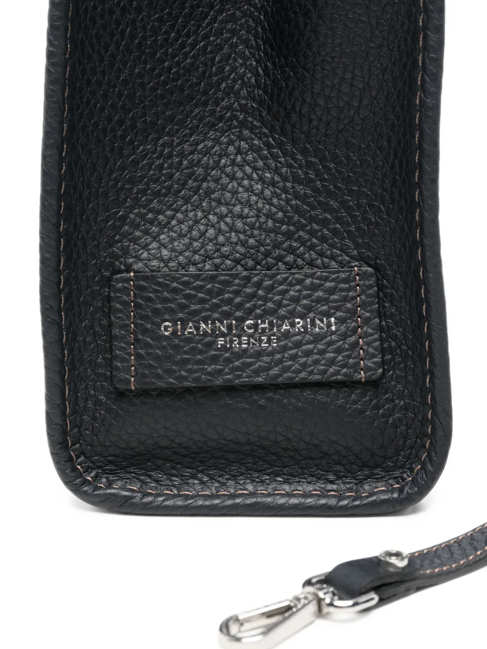 GIANNI CHIARINI Marcella pebbled leather tote bag Blauw