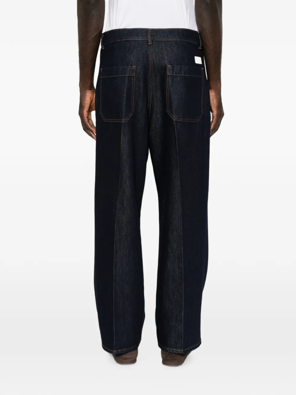 Nine In The Morning Jeans met wijde pijpen Blauw