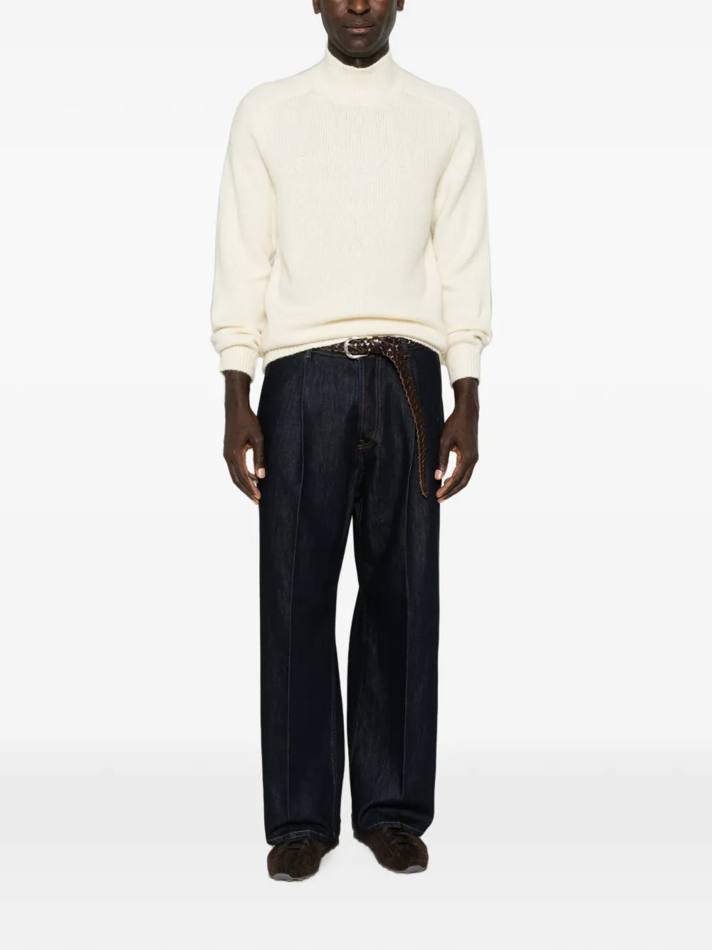 Nine In The Morning Jeans met wijde pijpen Blauw