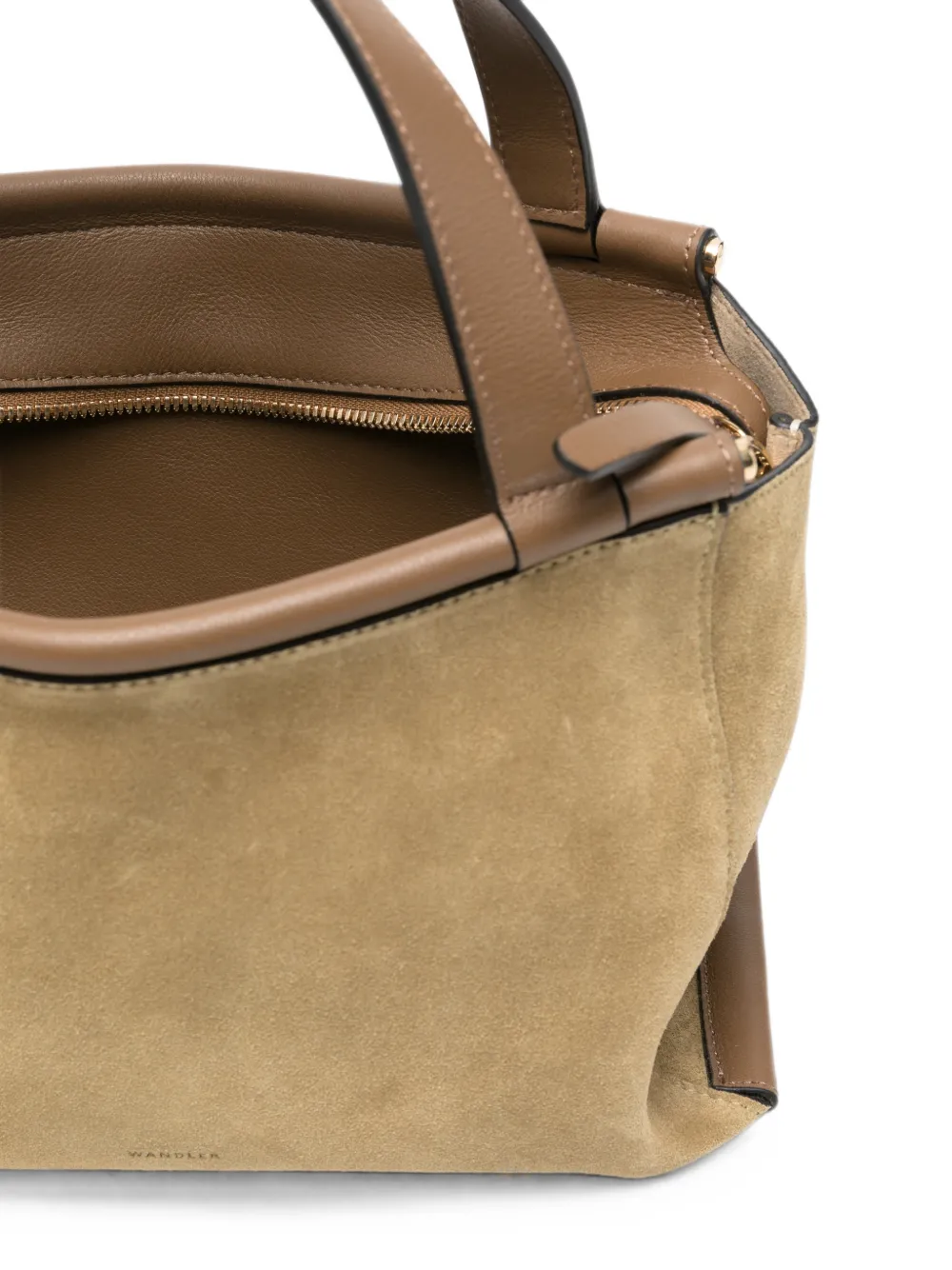 Wandler Suède leren schoudertas Beige