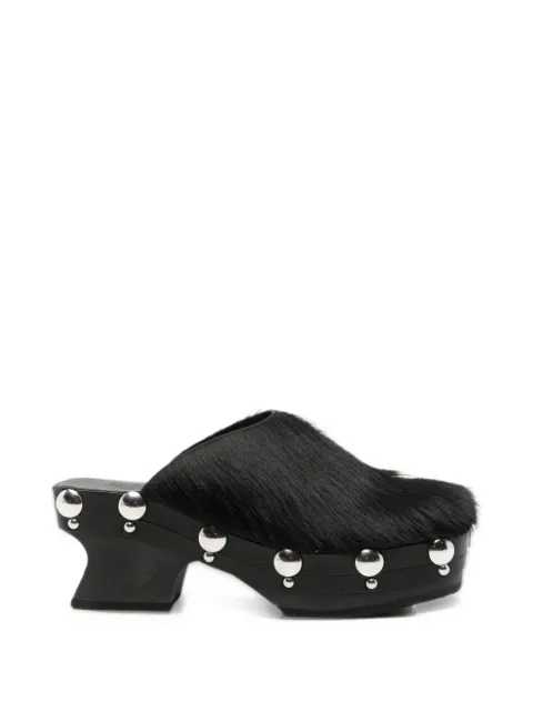 Scholl pony-leather mules