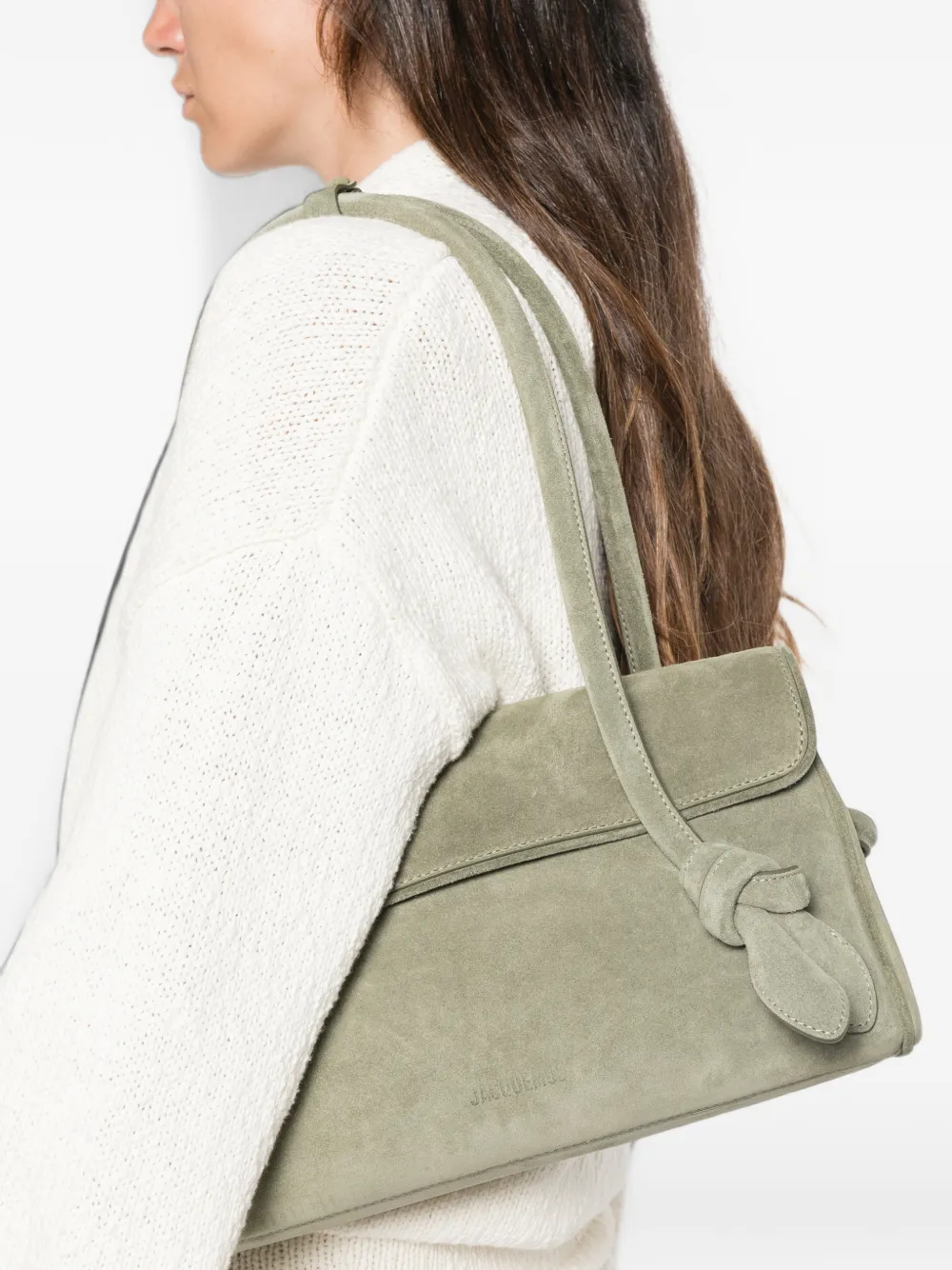Jacquemus Leren schoudertas Groen